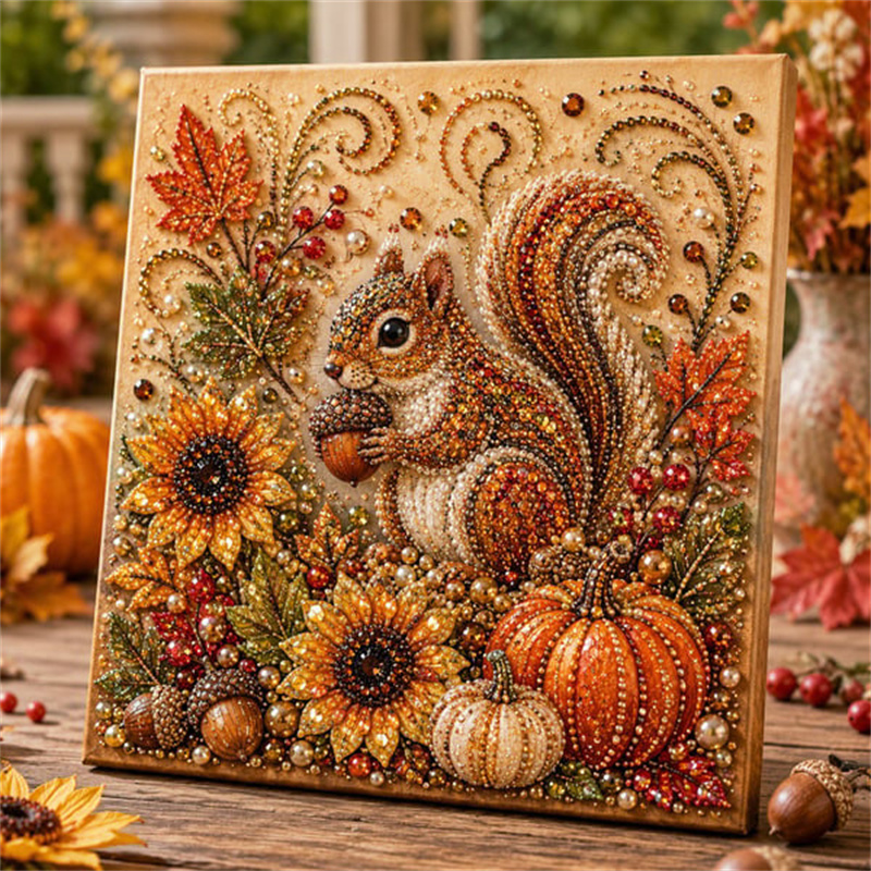 Resin Art Flowers - Autumn Diamond Pearl Painting Kit Fall