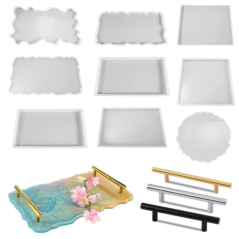 Resin Art Coasters - Tray Epoxy Resin Silicone Mold DIY