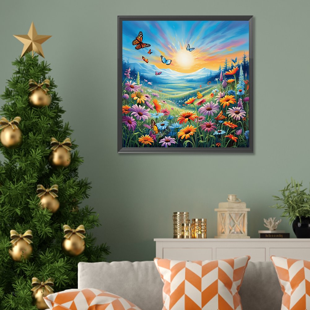 Resin Art Flowers - Diamond Painting Family Cute Deer Flower