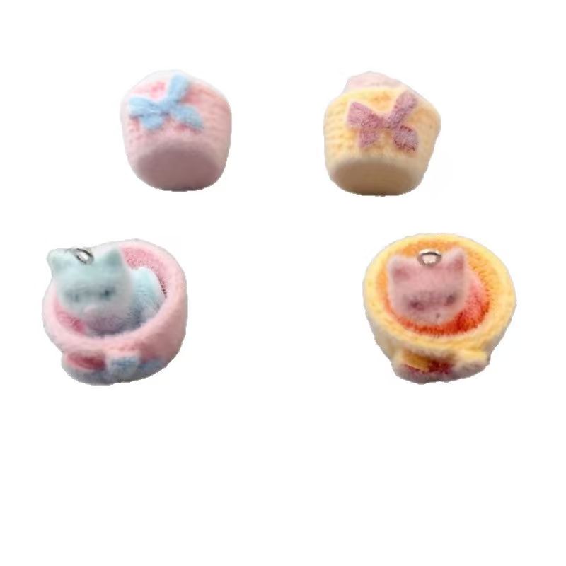 4pcs 3D plush resin cat pendan - Resin Art Box review and price