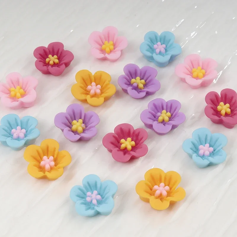 50pcs Mini Flower Nail Art Res - Resin Art Earrings Material review and price