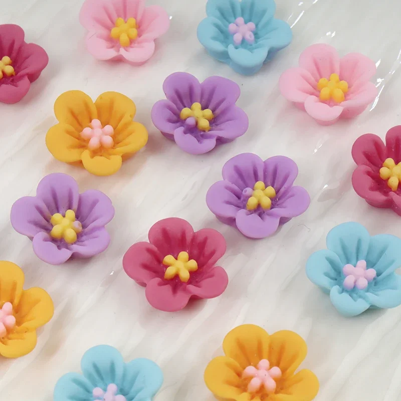 50pcs Mini Flower Nail Art Res - Resin Art Earrings Material review and price