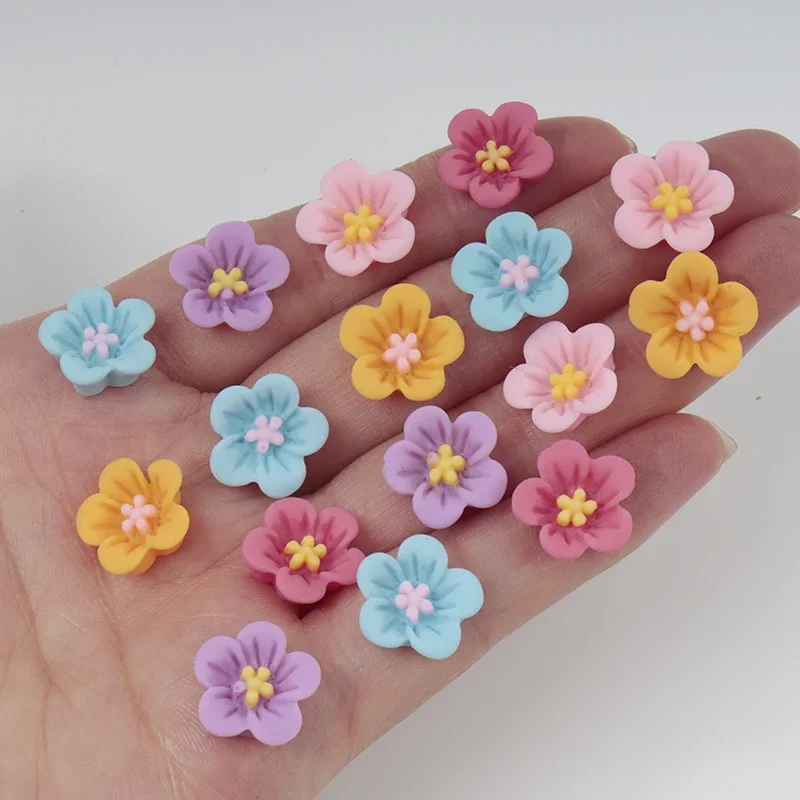 50pcs Mini Flower Nail Art Res - Resin Art Earrings Material review and price