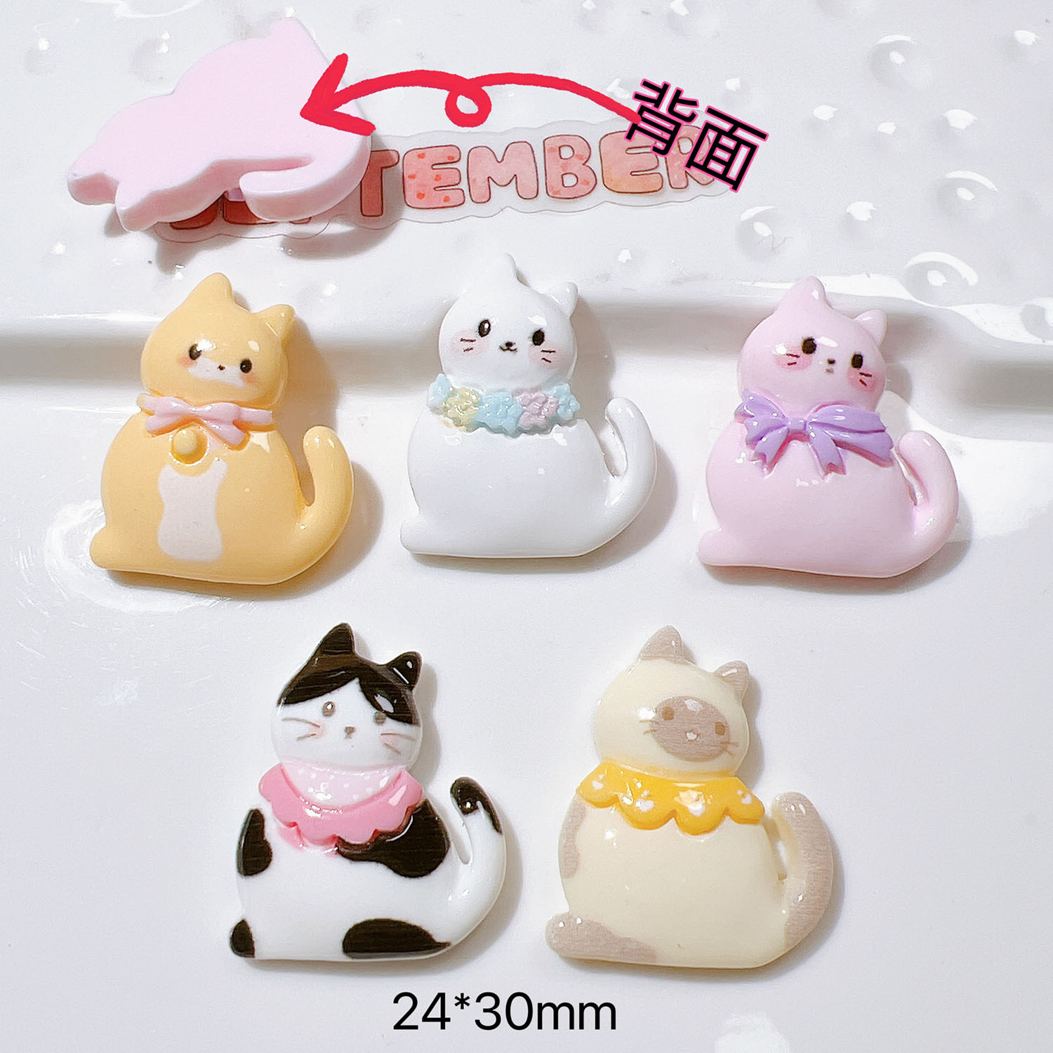 10/20Pcs Cute Bowknot Cat Flat - Resin Art Earrings Material review and price