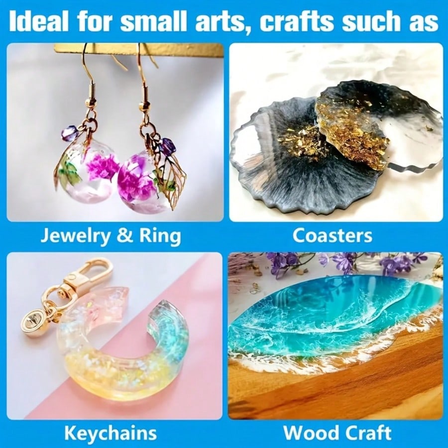 Crystal Clear Epoxy Resin 1:1  - Resin Art Kit With Molds review and price