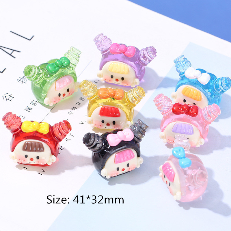 4Pcs Transparent Doll Head Res - Resin Art Earrings Material review and price