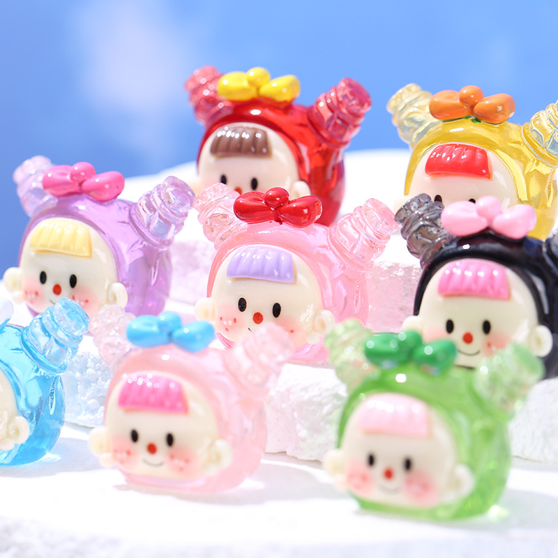 4Pcs Transparent Doll Head Res - Resin Art Earrings Material review and price