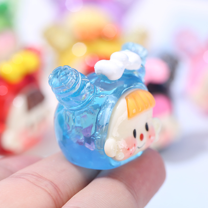 4Pcs Transparent Doll Head Res - Resin Art Earrings Material review and price