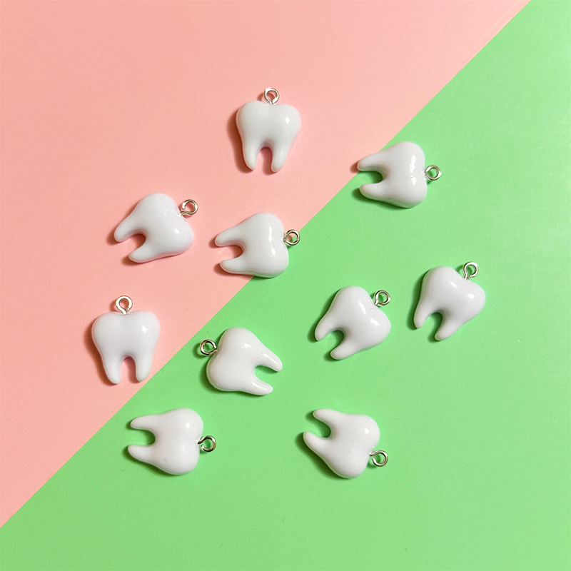 10pcs Cute White Teeth Resin P - Resin Art Supplies Near Me review and price