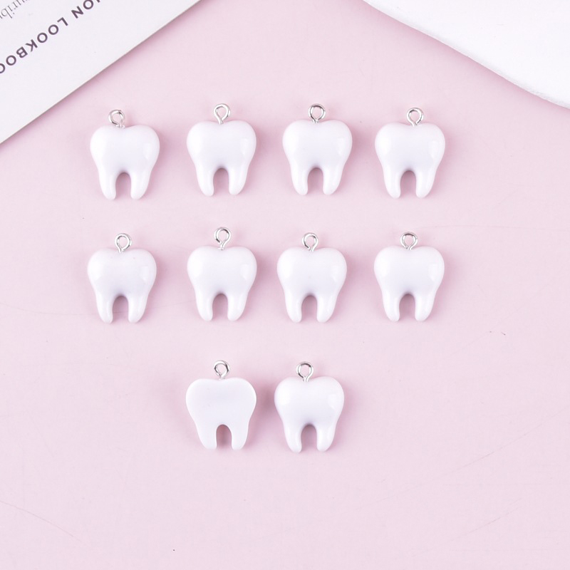 10pcs Cute White Teeth Resin P - Resin Art Supplies Near Me review and price
