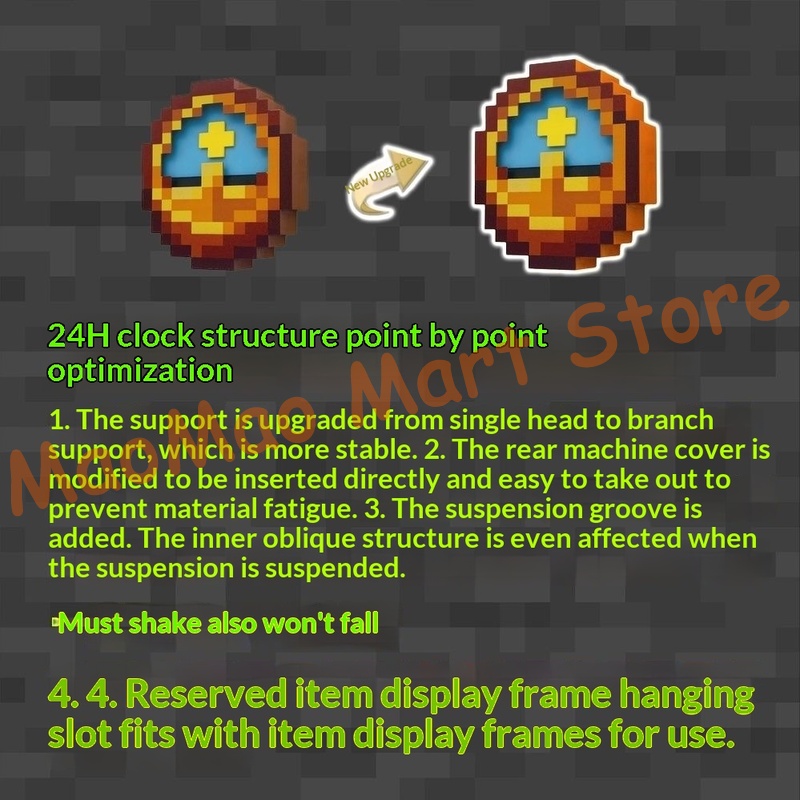 Chic Retro Pixel Art Style Sun - Resin Art Clock review and price