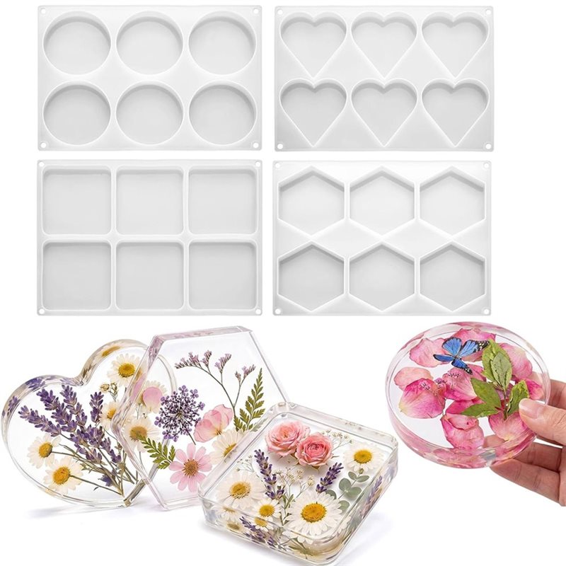 FYBL-Resin Molds 4 Inch Round  - Resin Art Coasters review and price