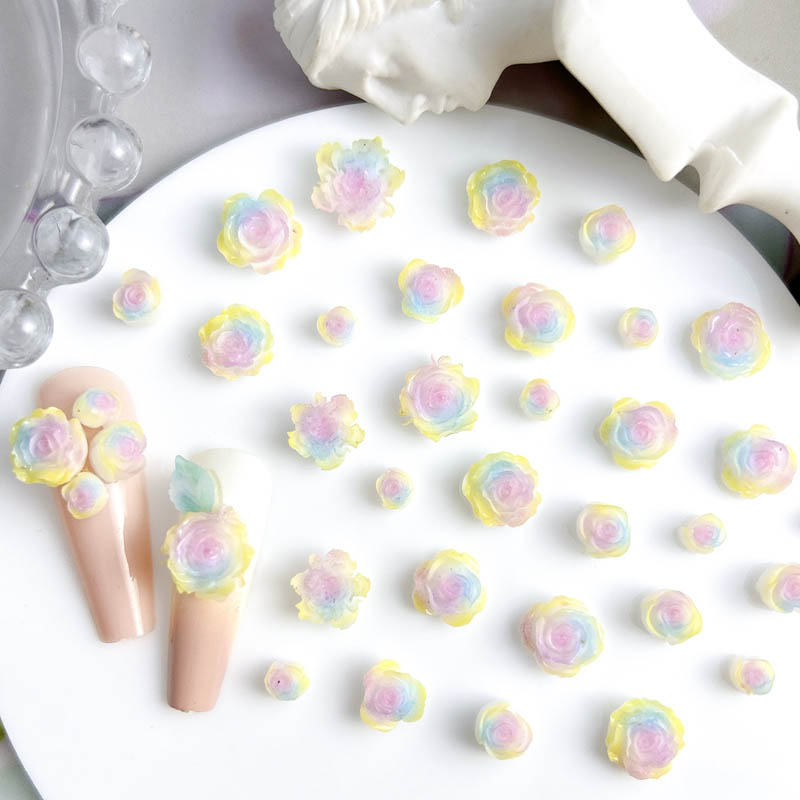 50pcs Random Mixed Resin Rose  - Resin Art Rose review and price