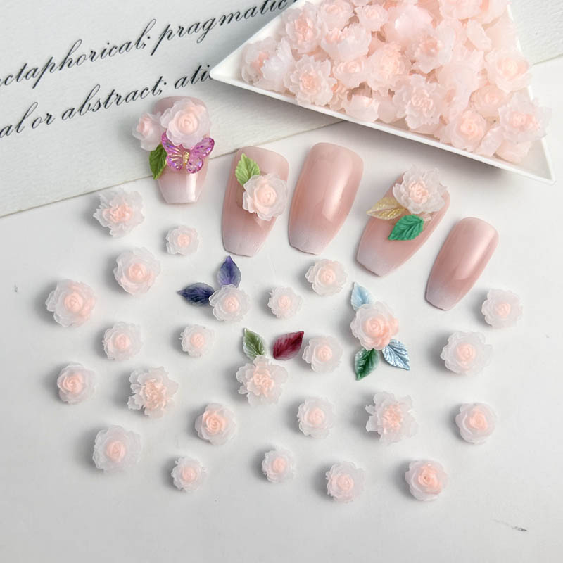 50pcs Random Mixed Resin Rose  - Resin Art Rose review and price