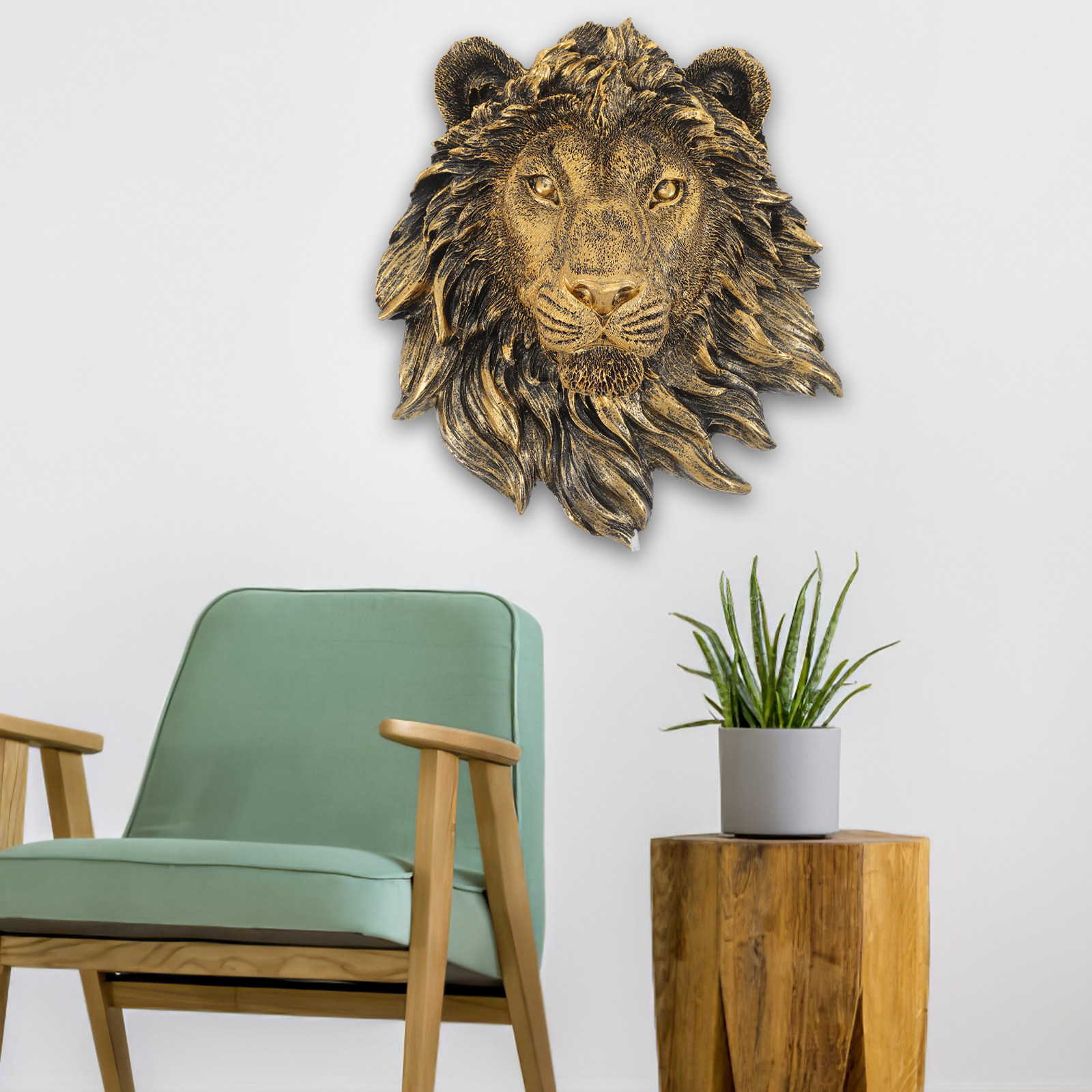 Imitation Lion Wall Decor Resi - Resin Art Sticker review and price