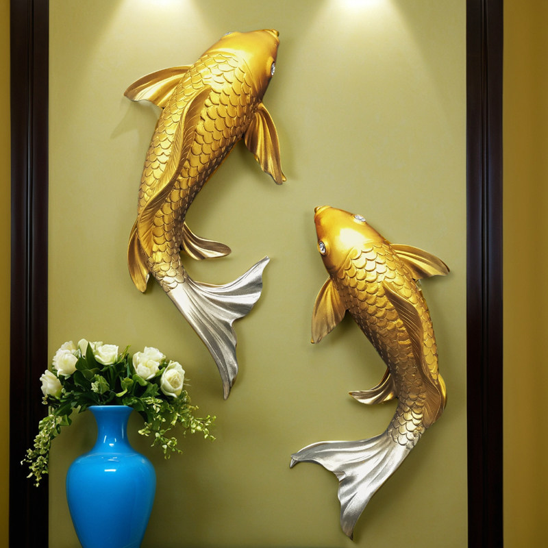 Lucky Koi Fish 3D Wall Decor,  - Resin Art Sticker review and price