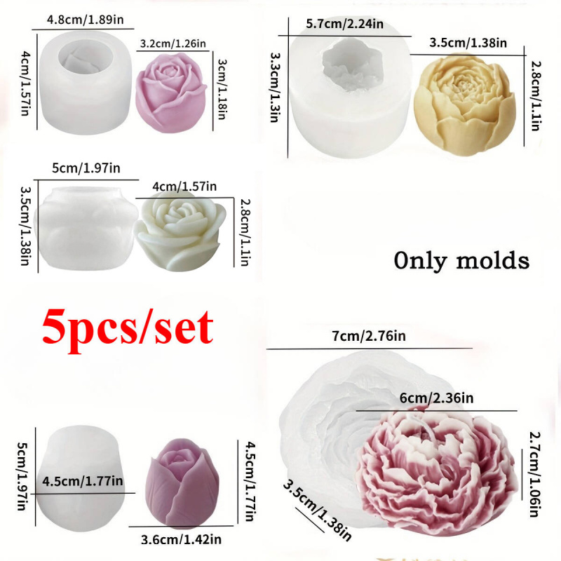 Five-Piece SetDIYFloral Candle - Resin Art Gel review and price