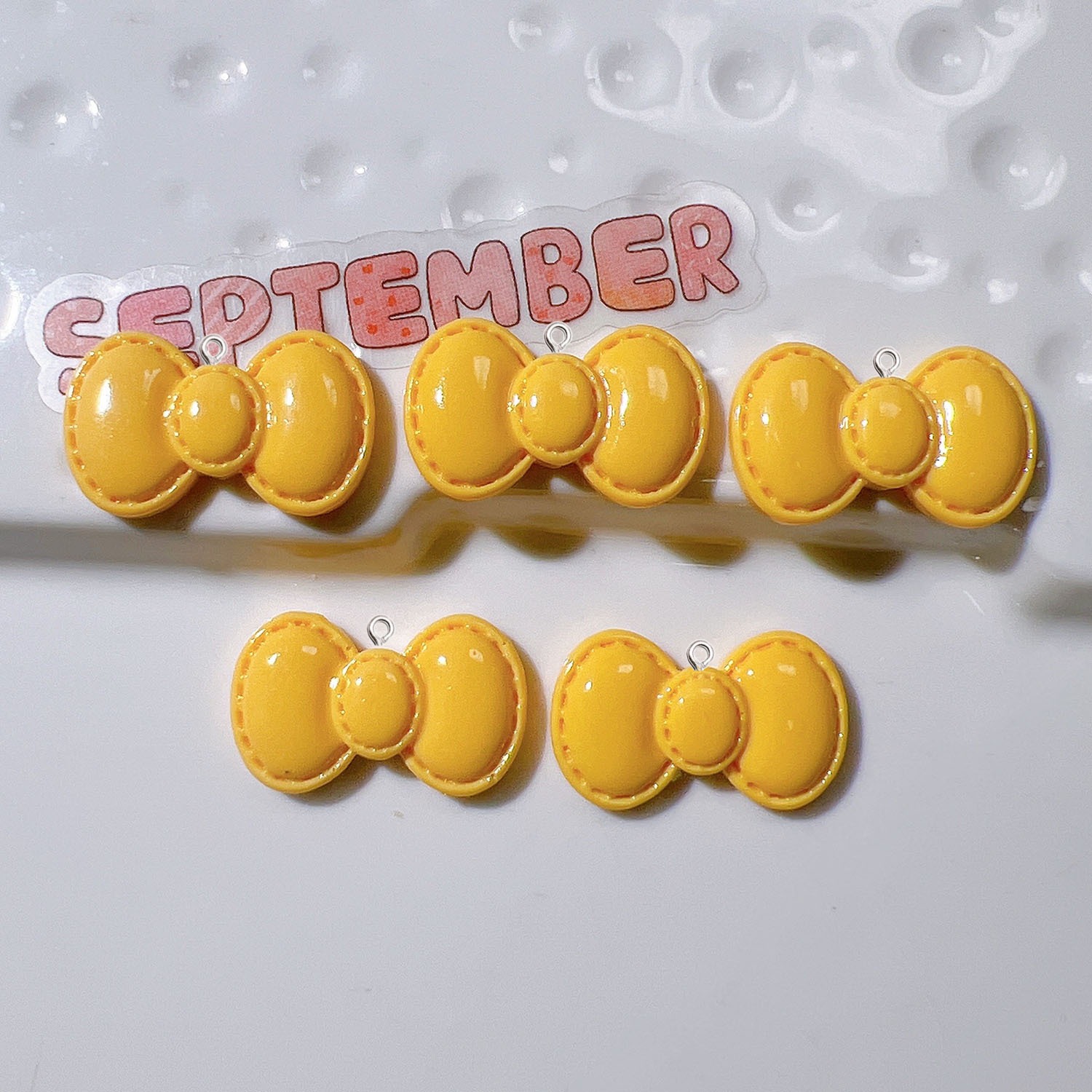 10Pcs Cute Cartoon Bowknot Res - Resin Art Earrings Material review and price