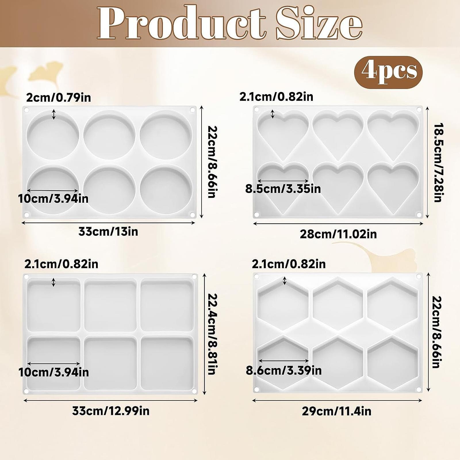 4Pcs Deep Resin Coaster Molds  - Resin Art Coasters review and price
