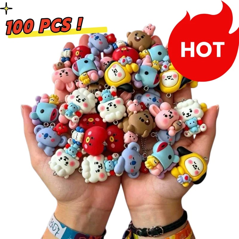 7pcs BT21 Resin Cartoon Charm  - Resin Art Box review and price