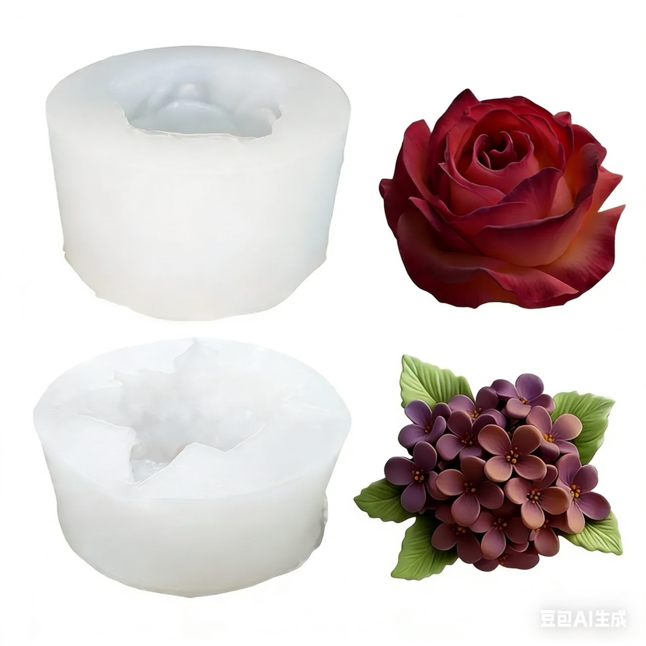 2-Piece 3D Rose and Lilac Sili - Resin Art Rose review and price