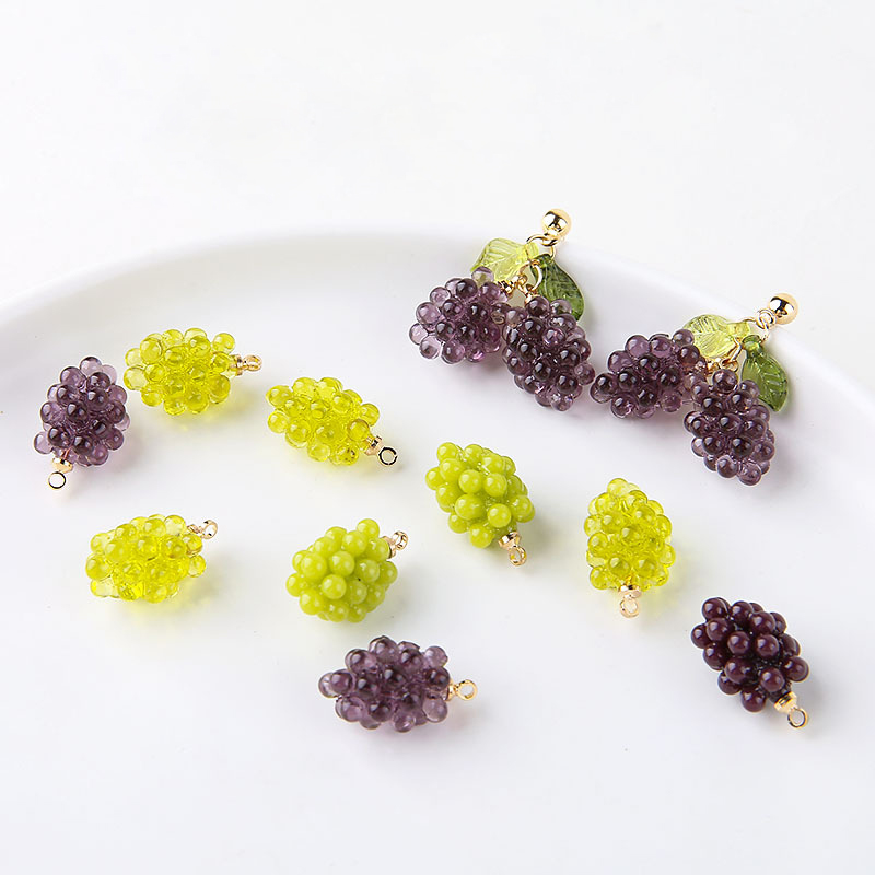 6pcs Cute Little Grapes Resin  - Resin Art Box review and price