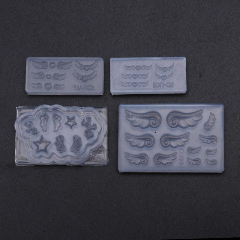 4Pcs DIY Mini Heart Wings Resi - Resin Art Earrings Material review and price
