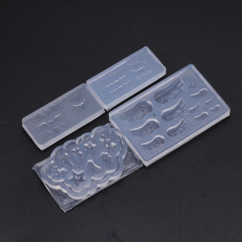 4Pcs DIY Mini Heart Wings Resi - Resin Art Earrings Material review and price