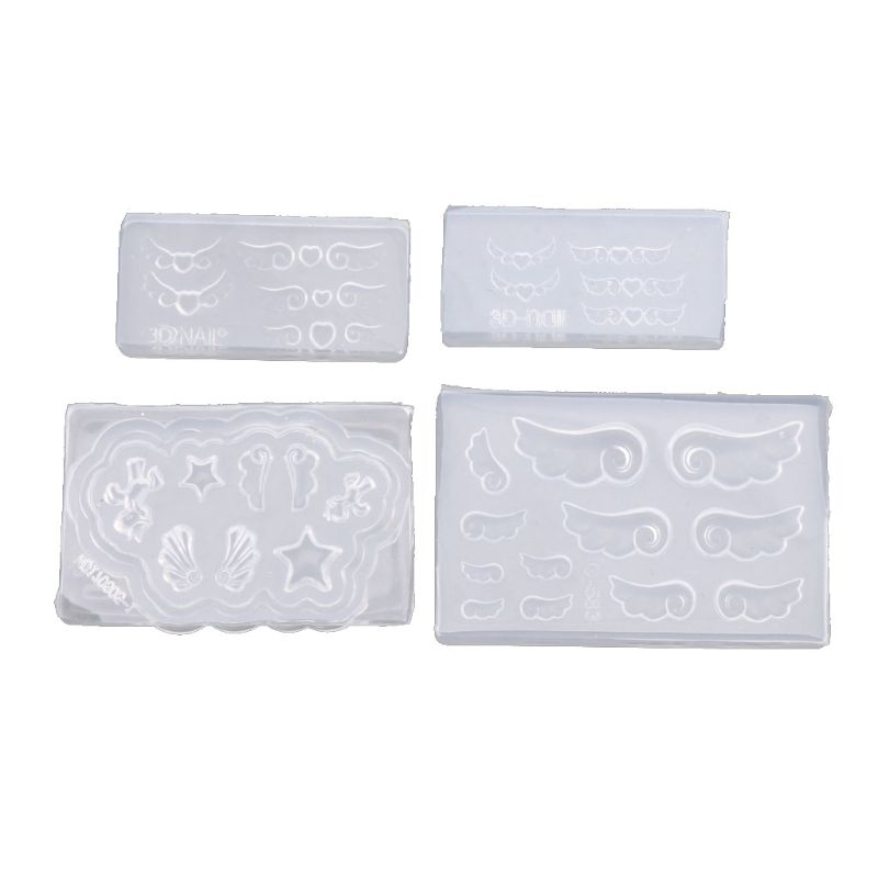 4Pcs DIY Mini Heart Wings Resi - Resin Art Earrings Material review and price