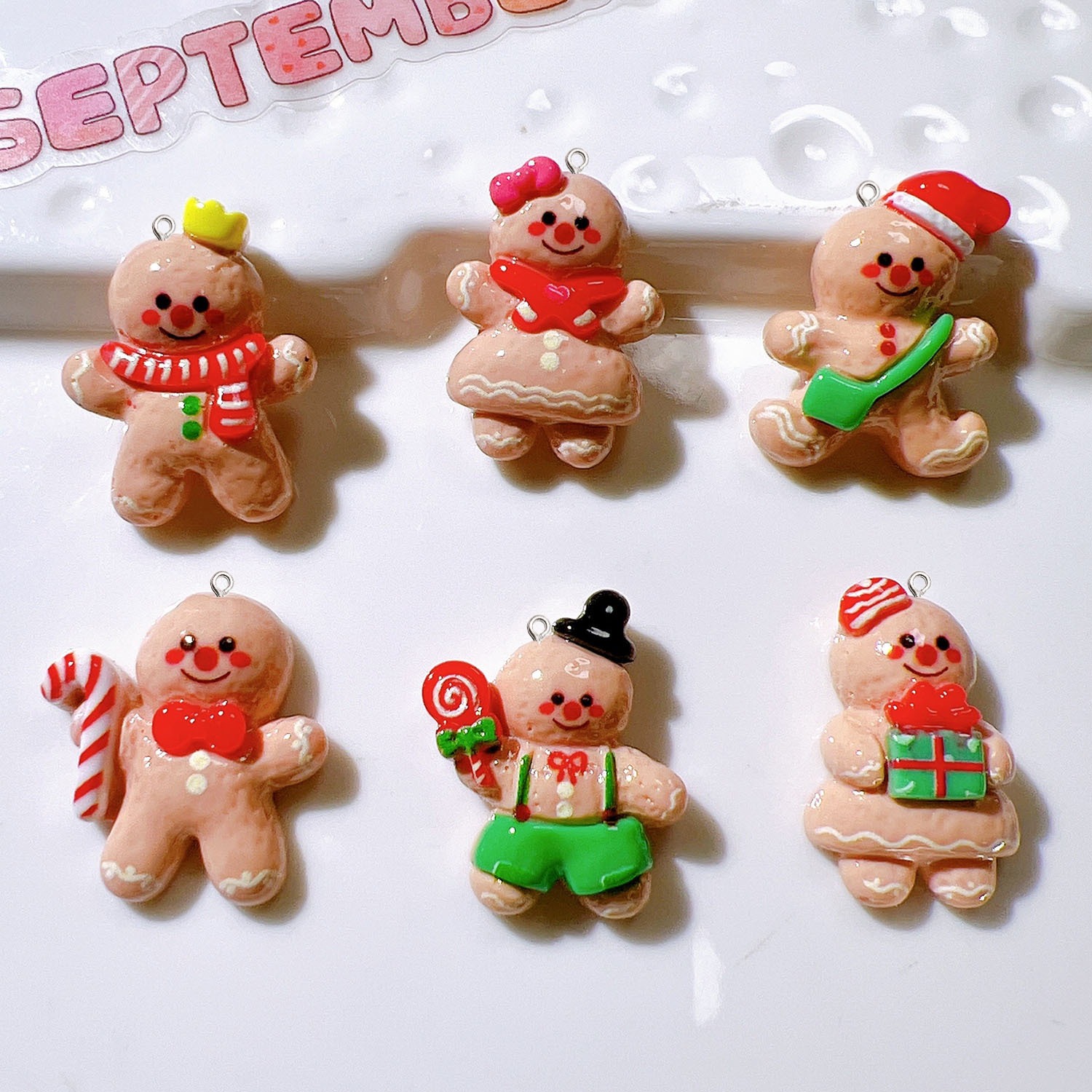 10Pcs Cute Christmas Doll Plan - Resin Art Earrings Material review and price