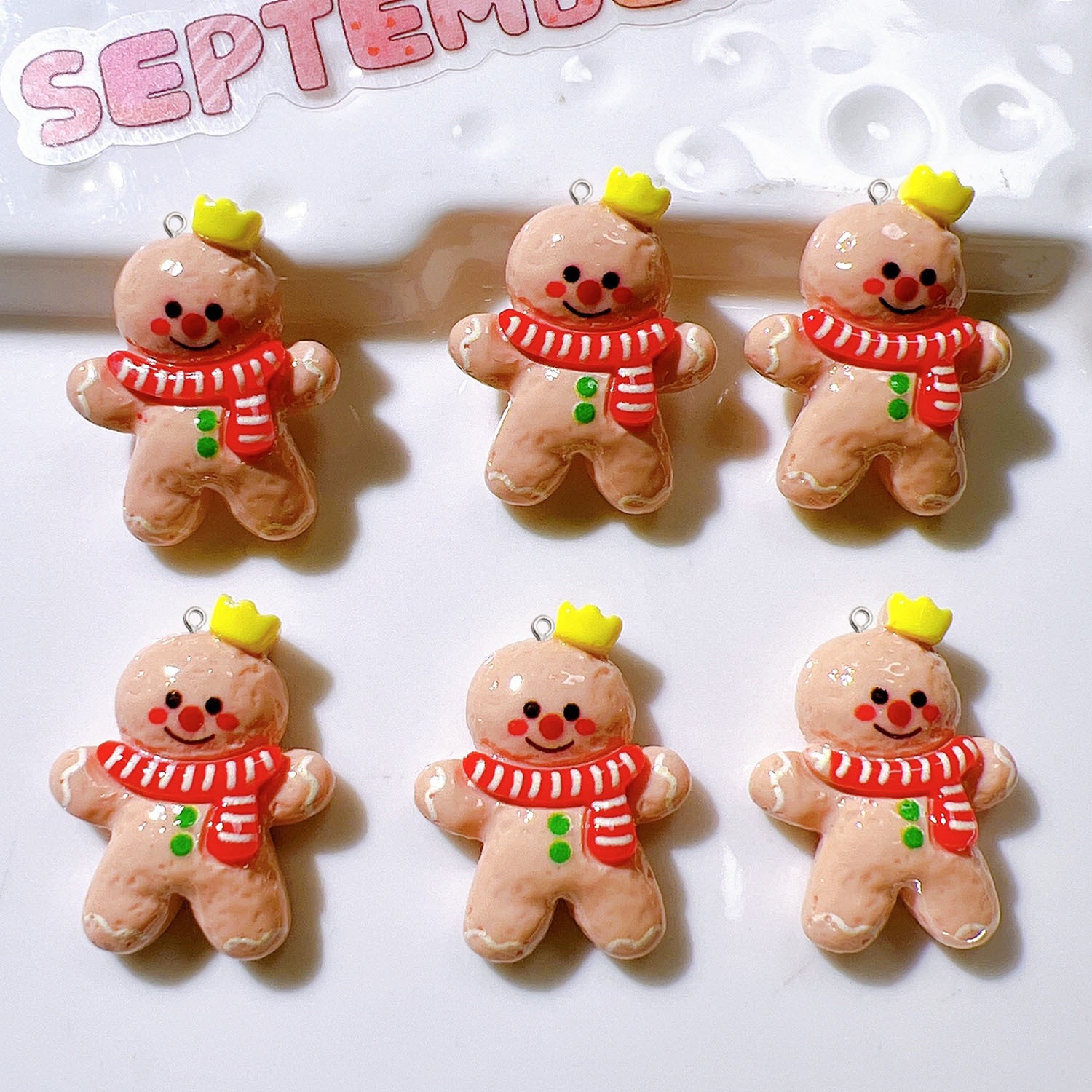 10Pcs Cute Christmas Doll Plan - Resin Art Earrings Material review and price