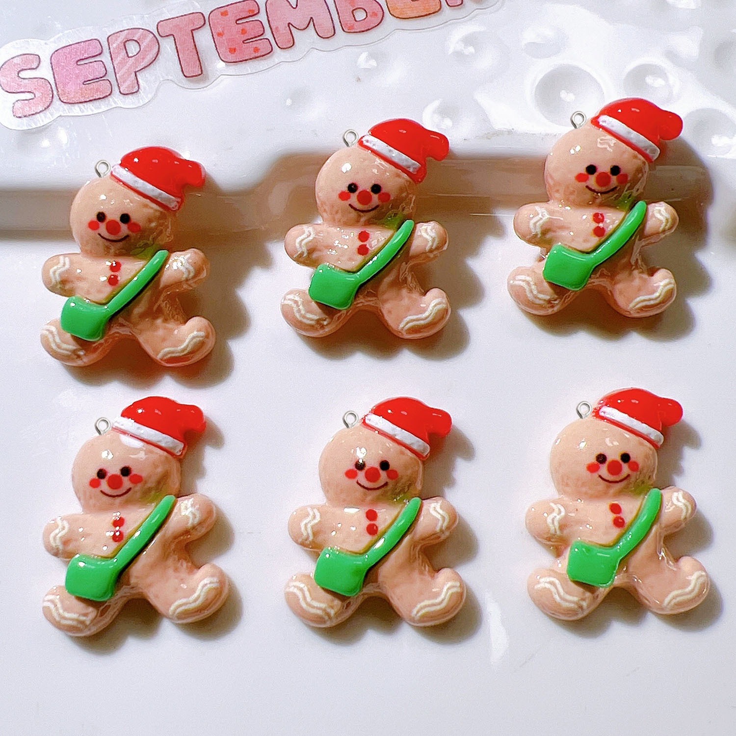 10Pcs Cute Christmas Doll Plan - Resin Art Earrings Material review and price