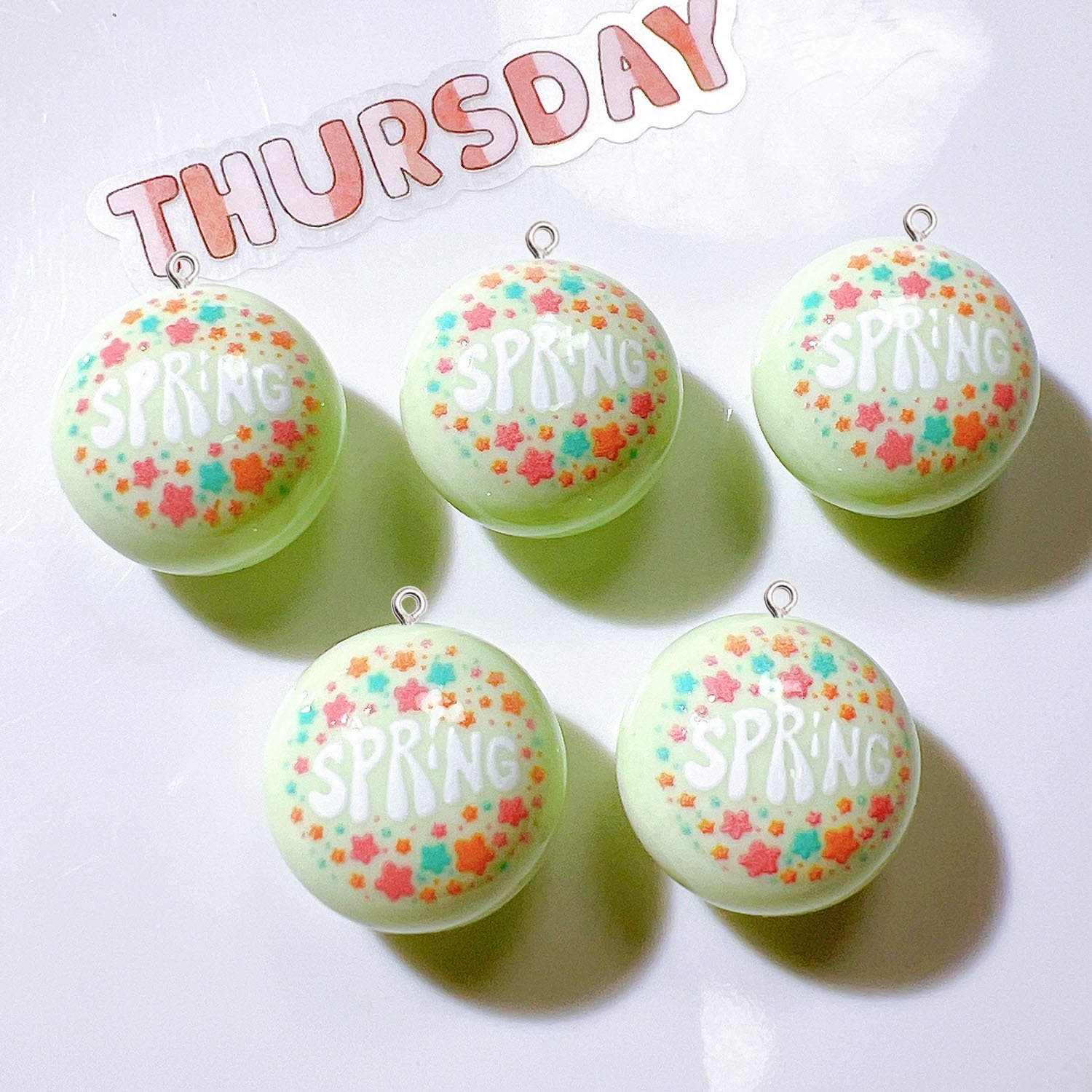 10Pcs Circular Planar Resin Ch - Resin Art Earrings Material review and price