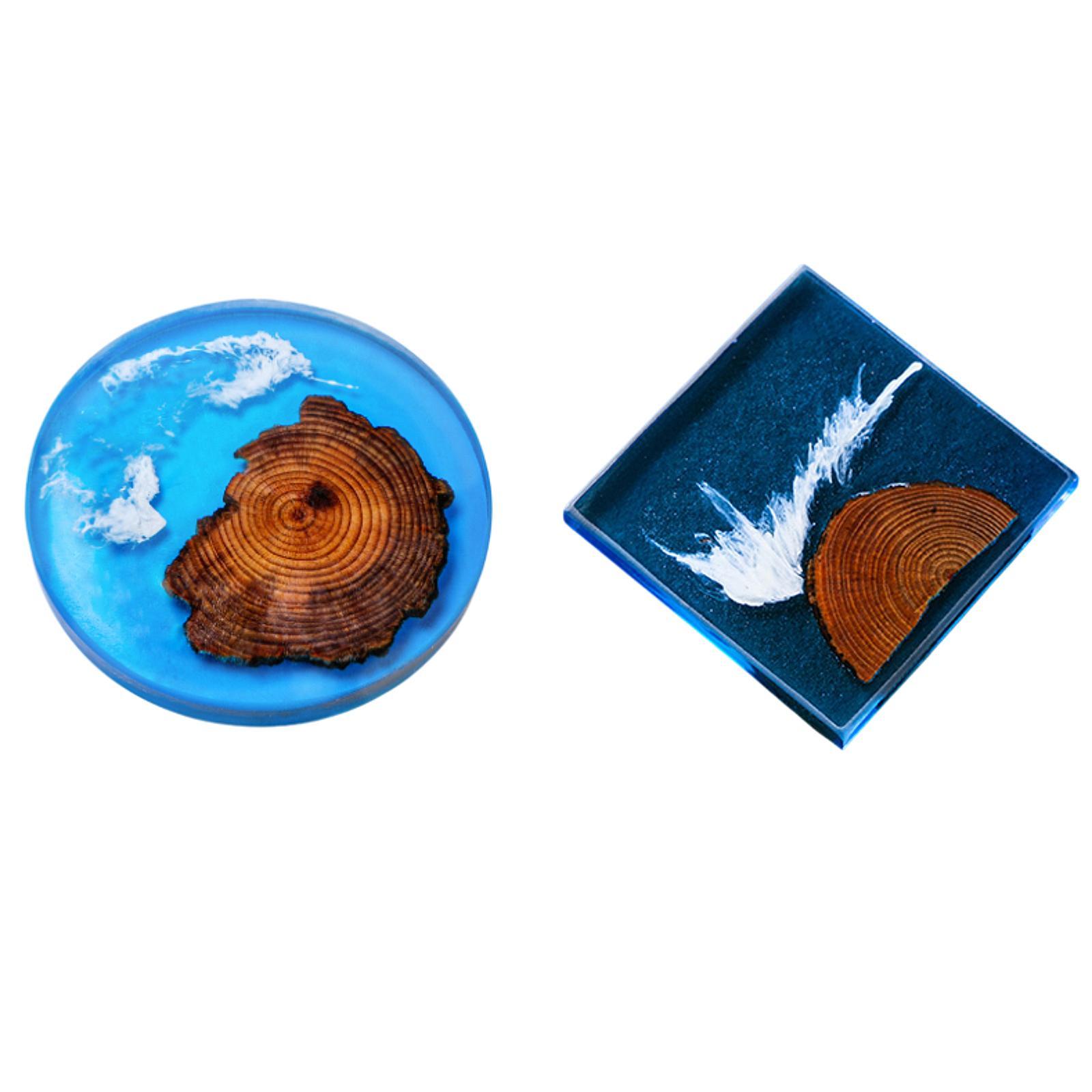 6pcs Epoxy Coasters Wooden Coa - Resin Art Coasters review and price