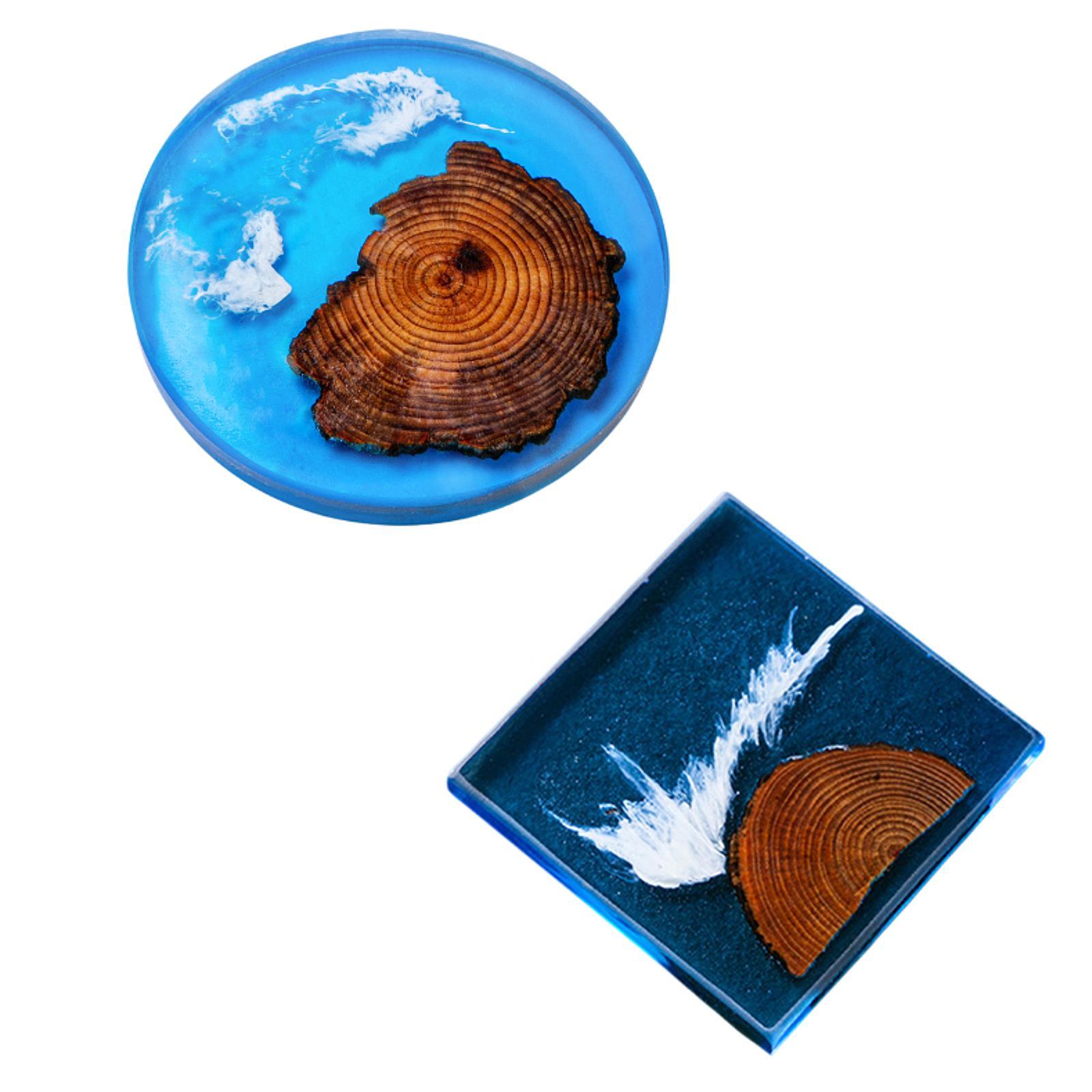 6pcs Epoxy Coasters Wooden Coa - Resin Art Coasters review and price