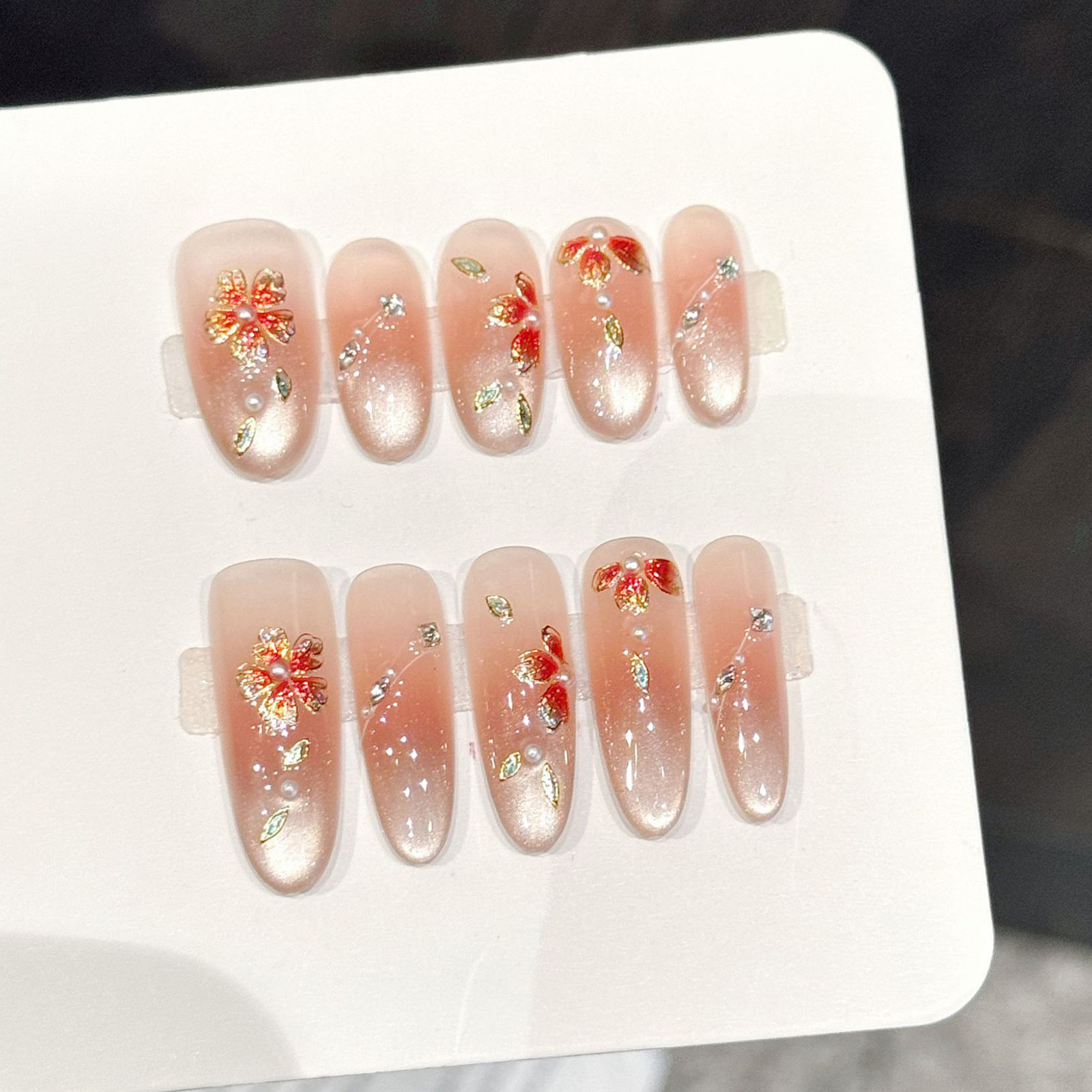 10pcs Handmade Fake Nails Pres - Resin Art Flowers review and price