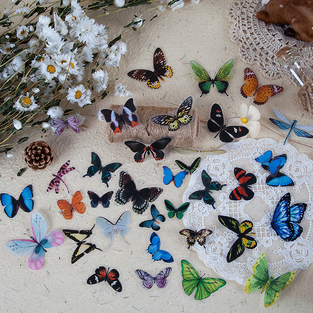 40Pcs/Bag Butterfly Stickers P - Resin Art Sticker review and price
