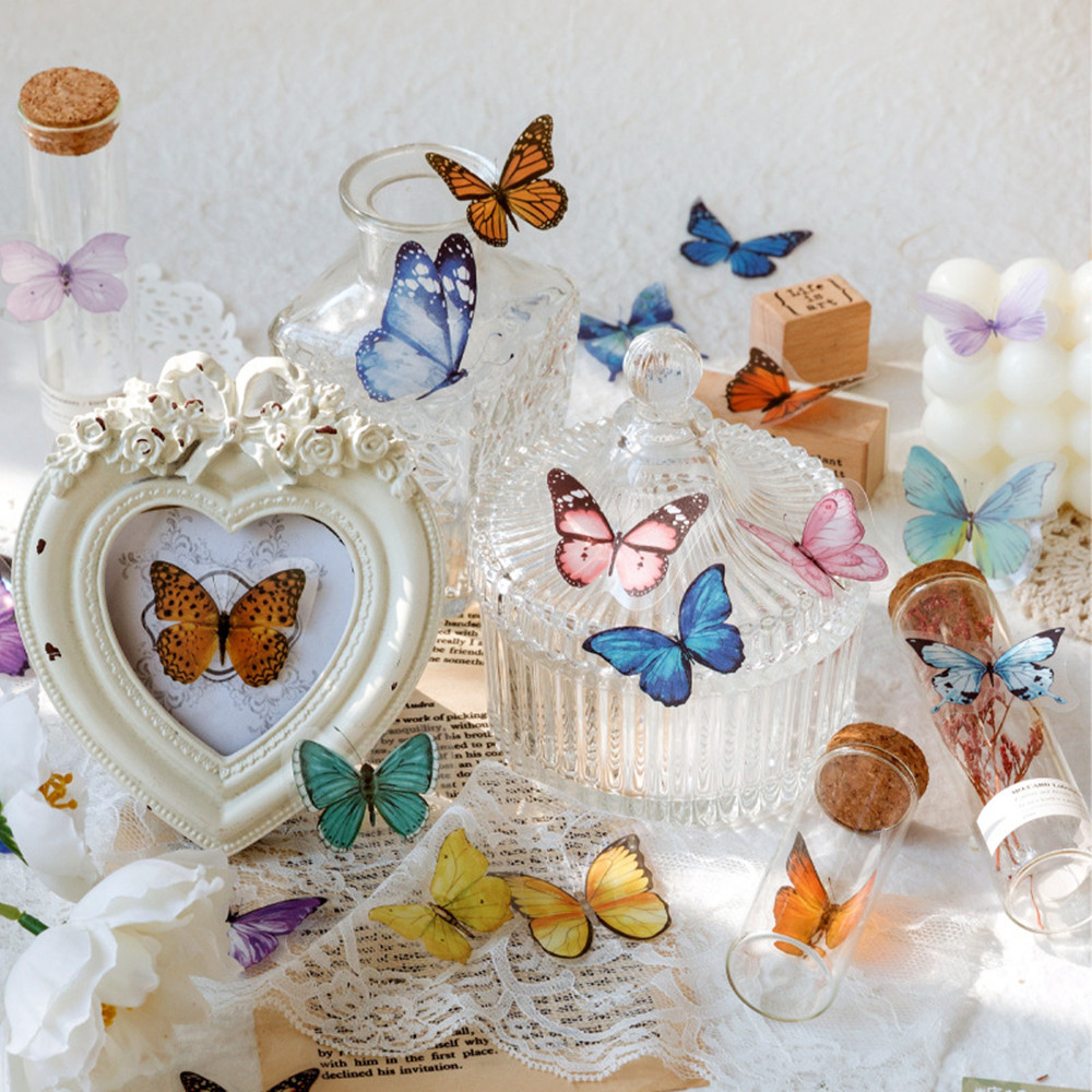 40Pcs/Bag Butterfly Stickers P - Resin Art Sticker review and price