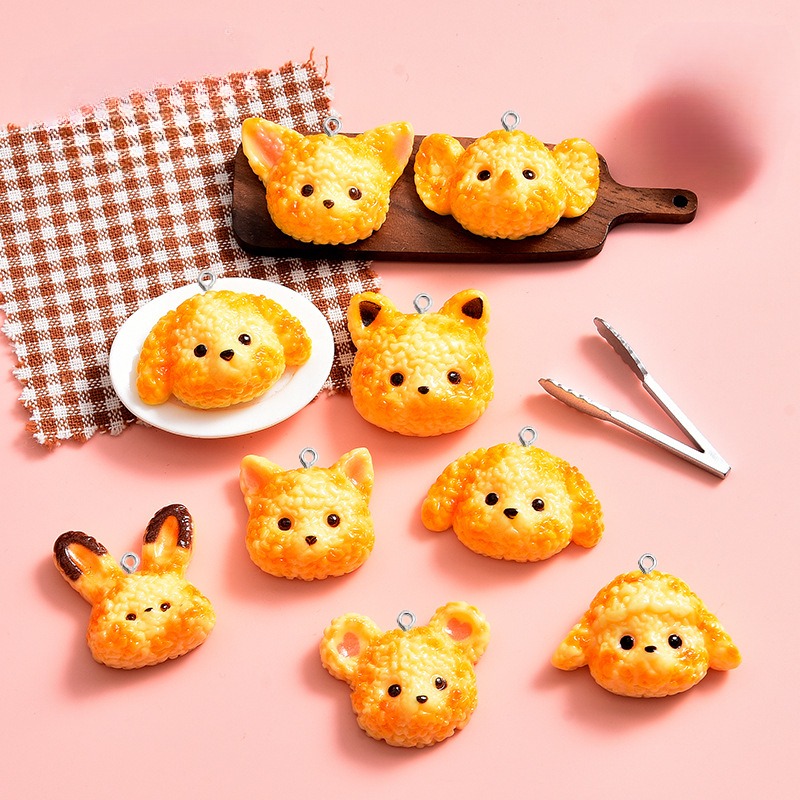 10Pcs Cartoon Biscuits Dog Res - Resin Art Earrings Material review and price